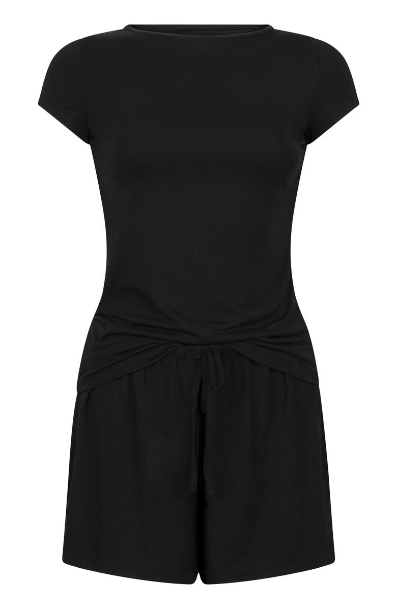 Hunkemöller Pyjama Set Jersey, Alternate, color, Black