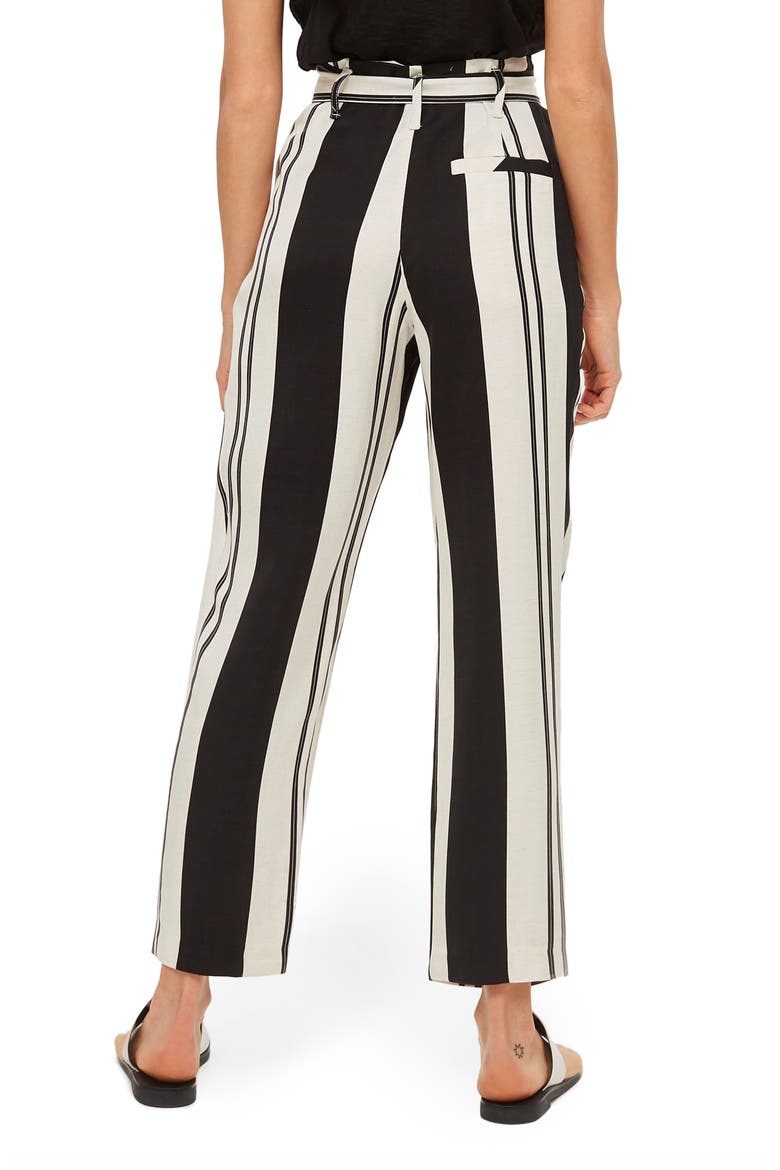 Dolly Stripe Tapered Trousers, Alternate, color, BLACK MULTI