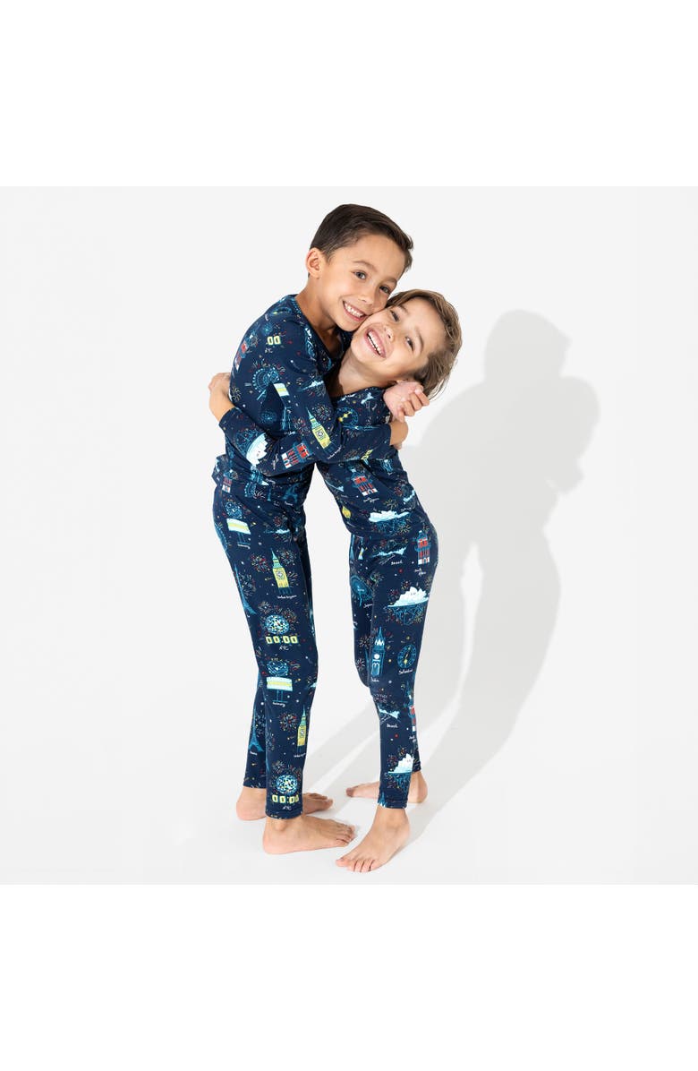 Bellabu Bear Kids' Worldwide Countdown Set of 2 Piece Pajamas, Alternate, color,