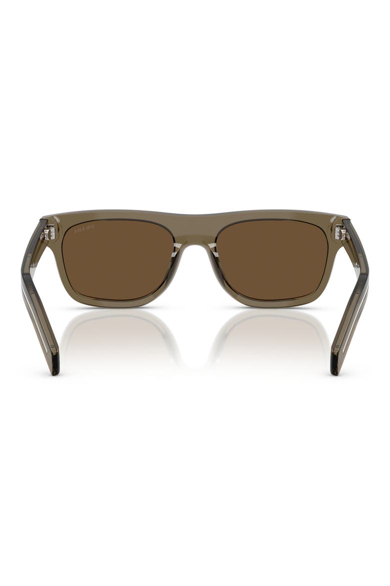 55mm Pillow Sunglasses, Alternate, color, DARK BROWN