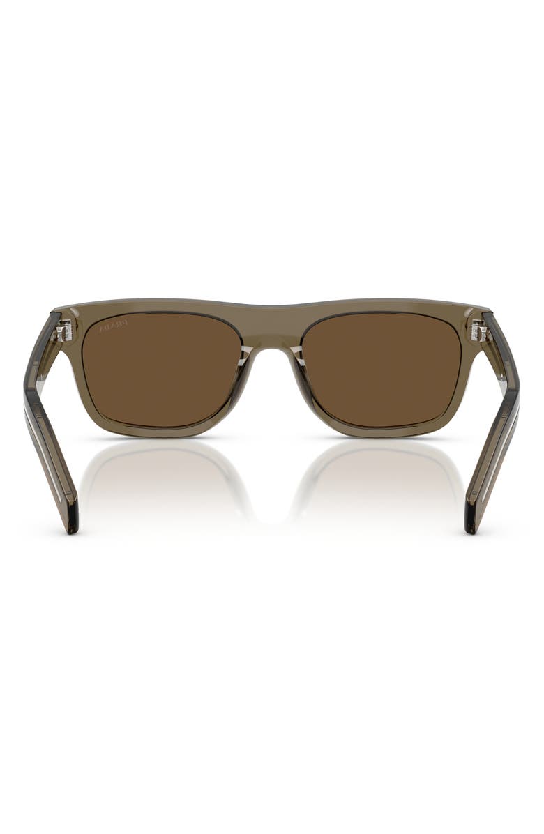 Prada 55mm Pillow Sunglasses, Alternate, color, Dark Brown