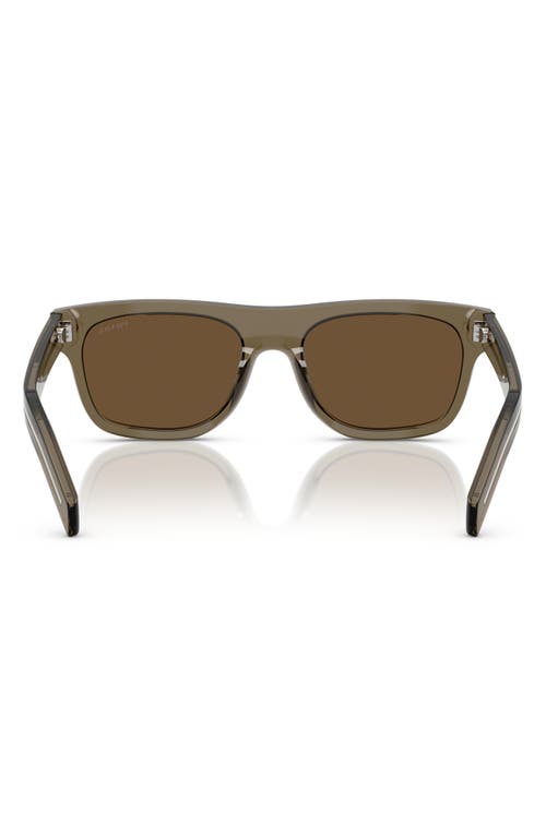 Prada Sonnenbrille Mit Metall-schild In Dark Brown
