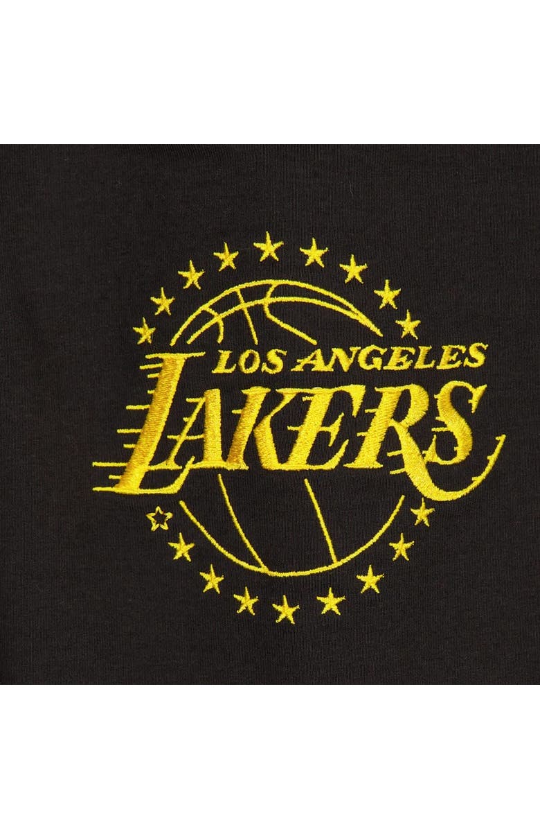 New Era Men's New Era Black Los Angeles Lakers 2024/25 City Edition Chenille Heavyweight Pullover Hoodie, Alternate, color,