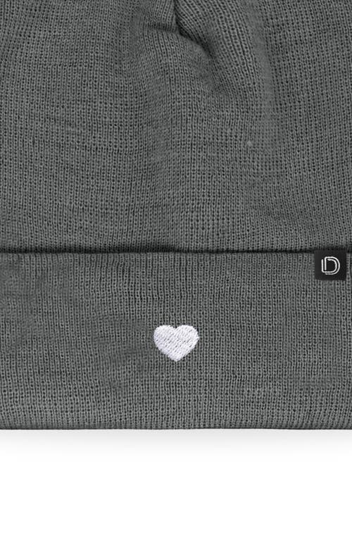 Dalix Lil Heart Beanie Cap In Gray