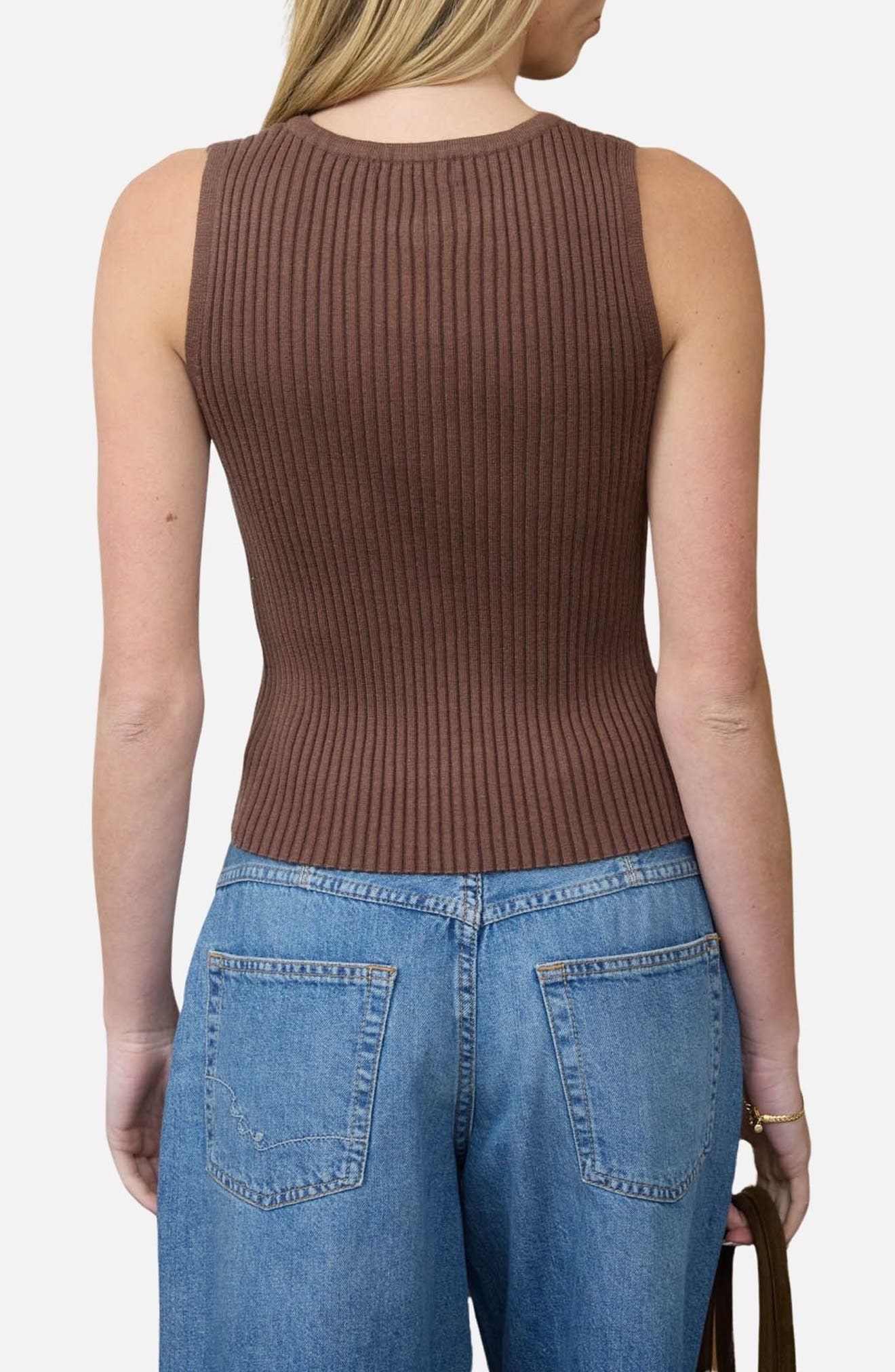 Rib Sleeveless Sweater - image 4