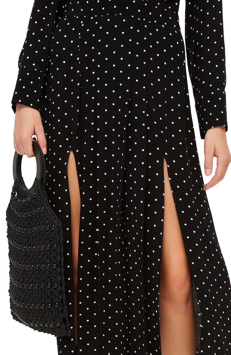 Topshop Dot Print Dress, Alternate, color,