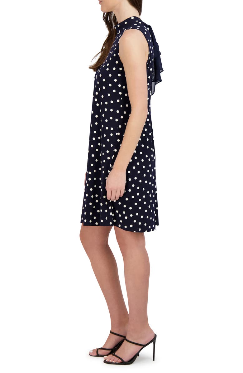 Robbie Bee Puff Bow Back Polka Dot Dress, Alternate, color, 