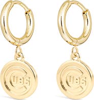 Luv AJ x The MLB Chicago Cubs Logo Charm Hoop Earrings