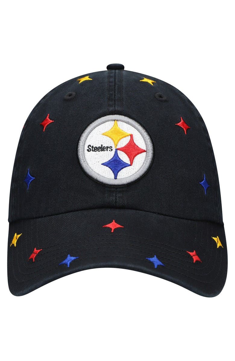 '47 Women's '47 Black Pittsburgh Steelers Multi Confetti Clean Up Adjustable Hat, Alternate, color, Black