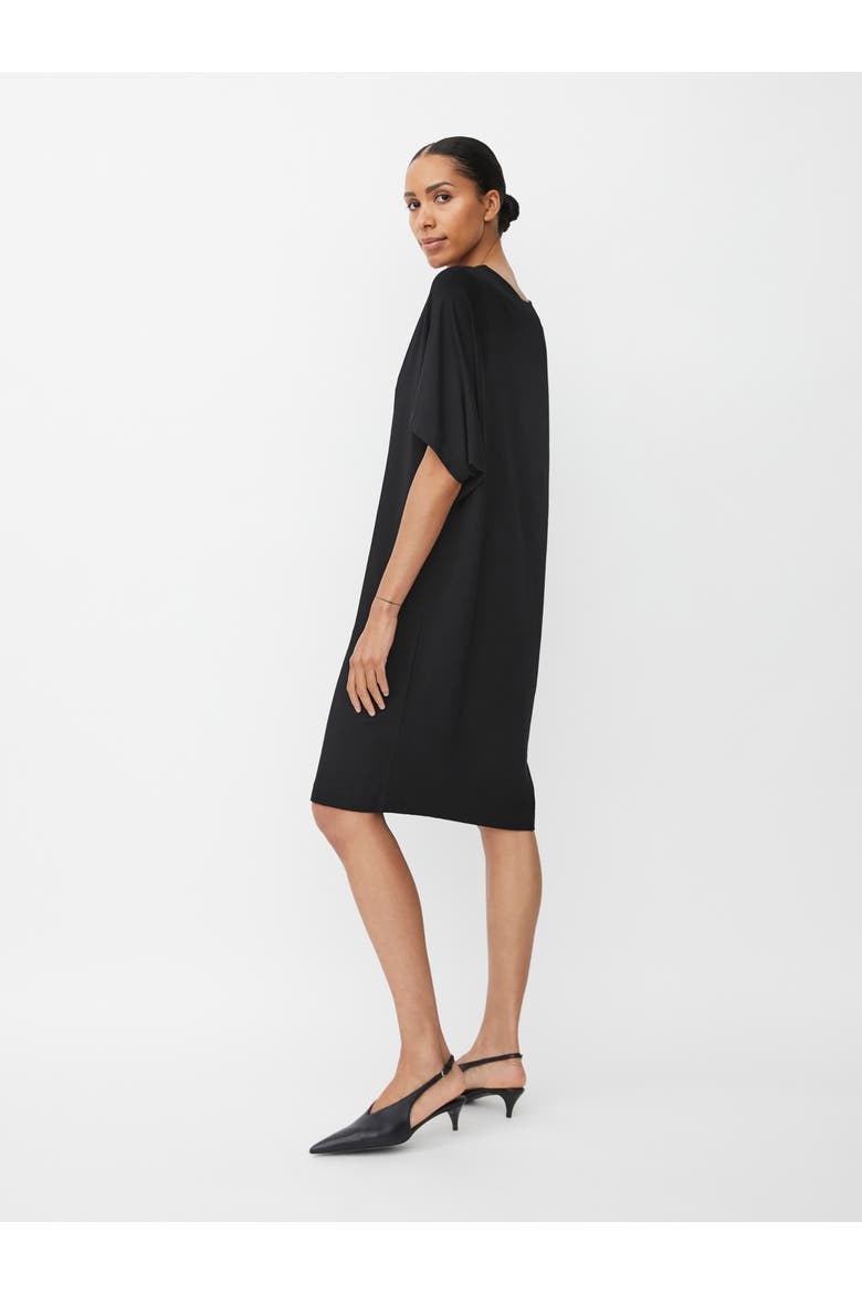 MaNattie Loose Fit Short Sleeve Dress, Alternate, color, Black