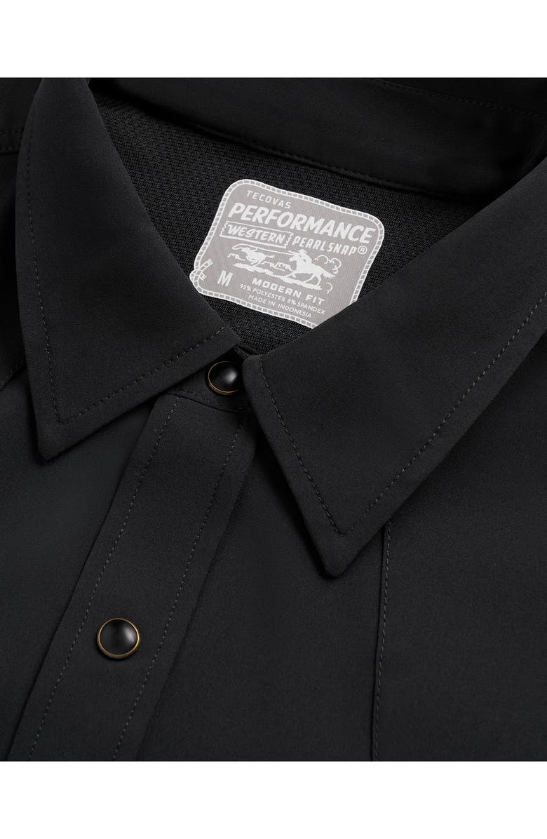 Tecovas Performance Western Short Sleeve Button-Up Shirt, Alternate, color, Black