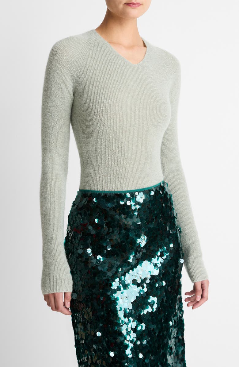 Vince Metallic Sweater, Alternate, color, Light Aloe Stone Metallic