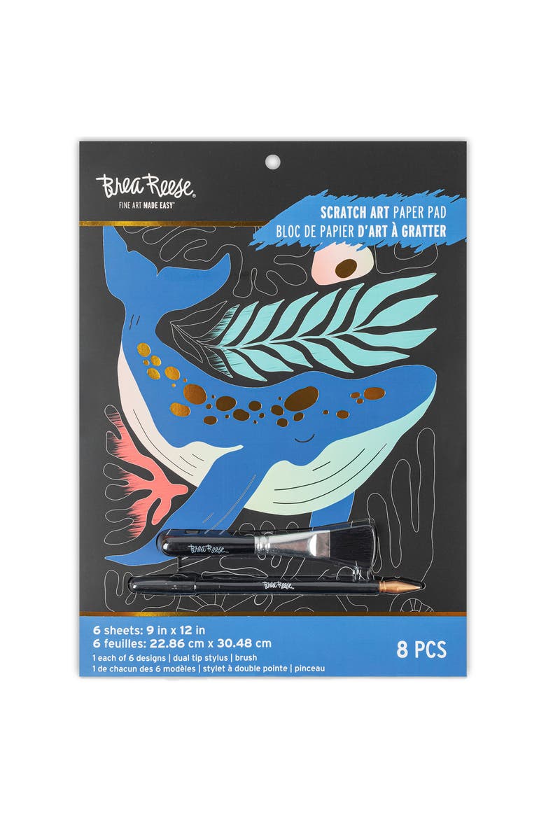 Scratch Art Paper Pad, Coastal & Oceanic, Main, color, Multicolored