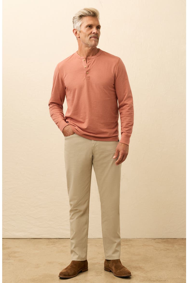 Long Sleeve Waffle Henley, Alternate, color, DUSTY SIENNA