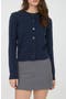 Embroidered Horse Cable Knit Crop Cardigan