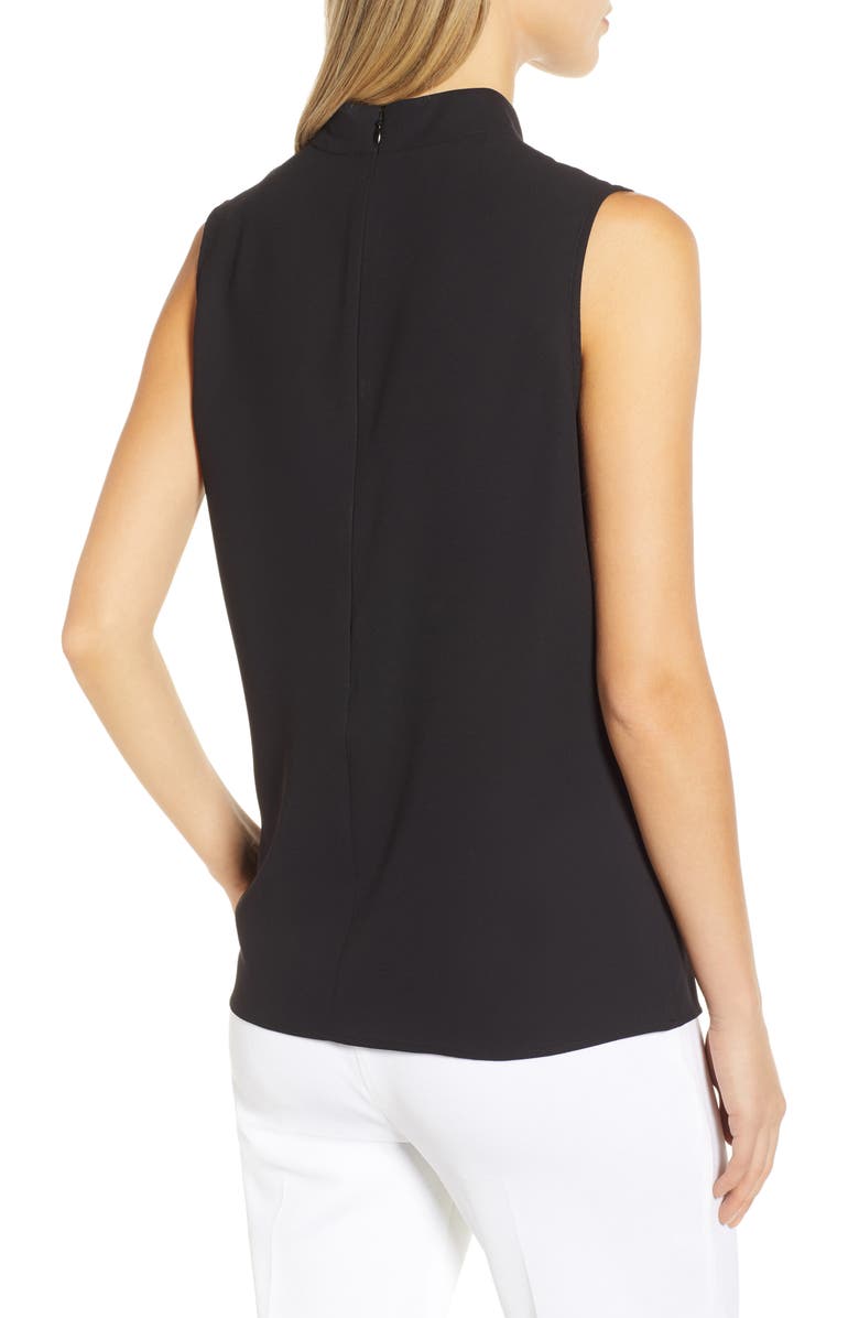 Ming Wang Twist Neck Blouse, Alternate, color, 