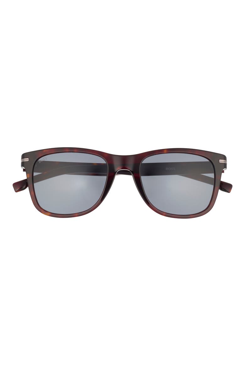 52mm Square Sunglasses, Main, color, HAVANA