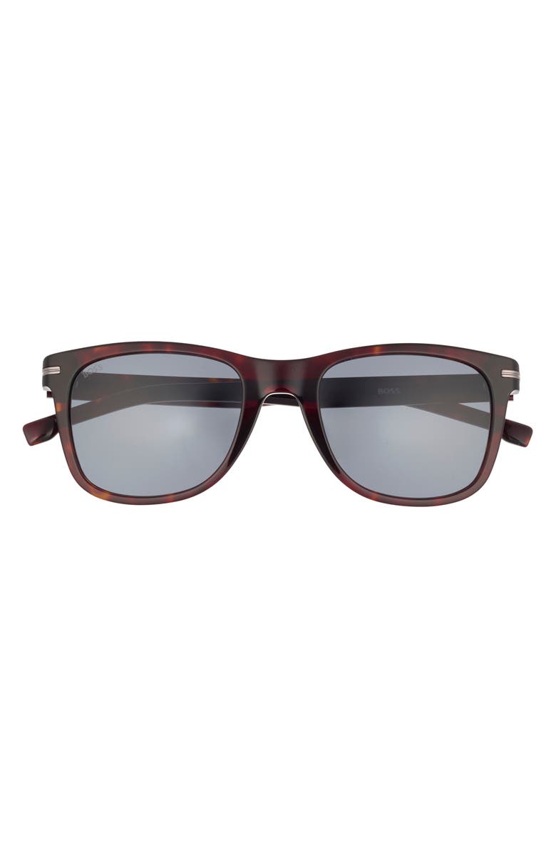 BOSS 52mm Square Sunglasses, Main, color, Havana