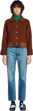 SANDRO Short coat with flap pockets