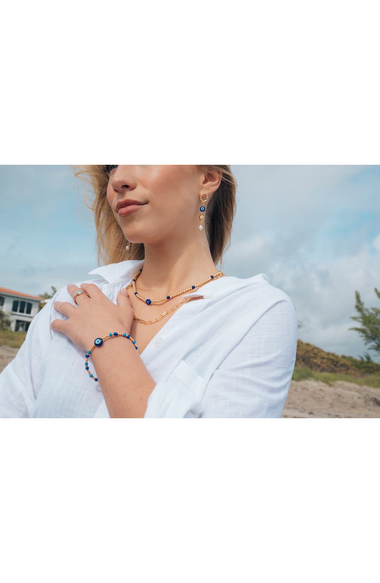 Sterling Forever Sibyl Cultured Pearl Drop Earrings, Alternate, color, Silver