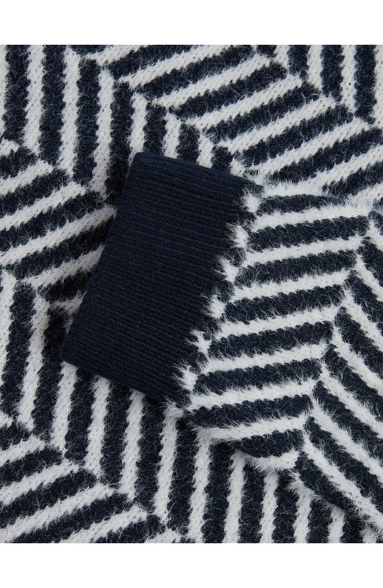 Ted Baker Sergej Zigzag Wool Blend Sweater, Alternate, color, Navy