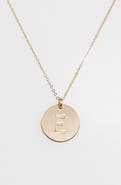Nashelle 14k-Gold Fill Initial Disc Necklace