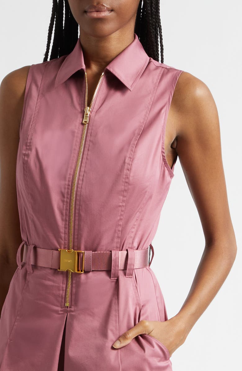 L'AGENCE Kylo Belted Cotton Blend Shirtdress, Alternate, color, 