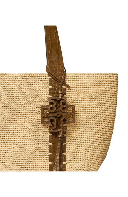 Tory Burch Straw Tote In Green