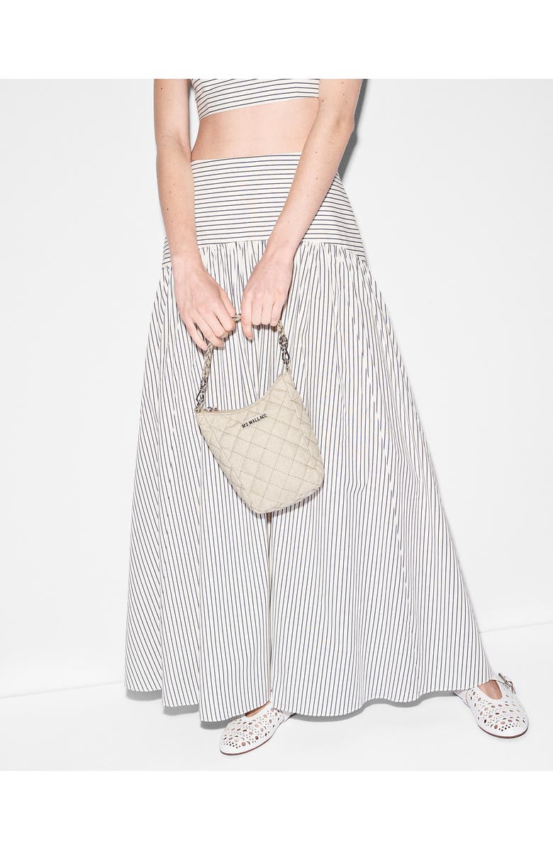 MZ Wallace Crosby Go Quilted Linen Crossbody Bag, Alternate, color,