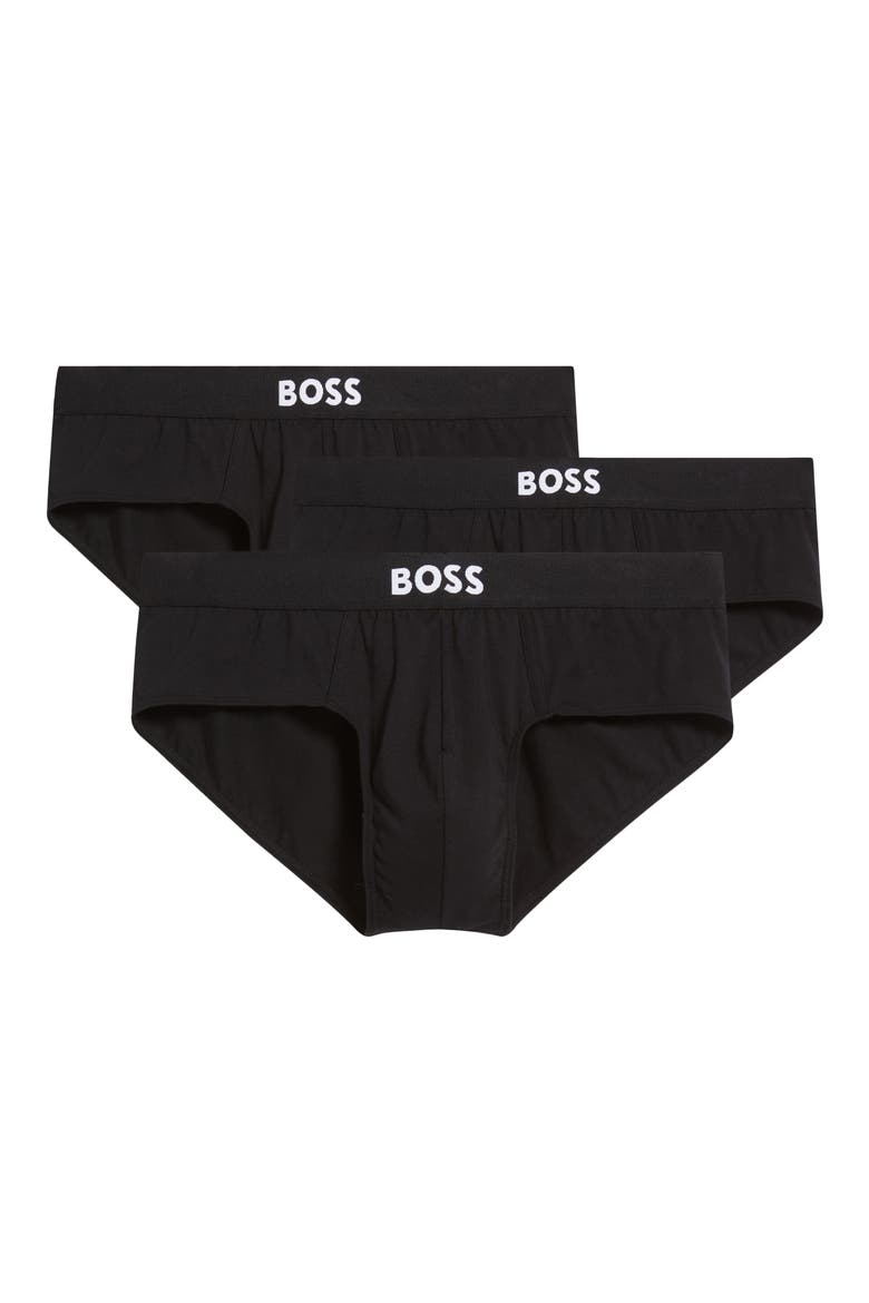 3-Pack ONE Stretch Cotton Briefs, Alternate, color, BLACK