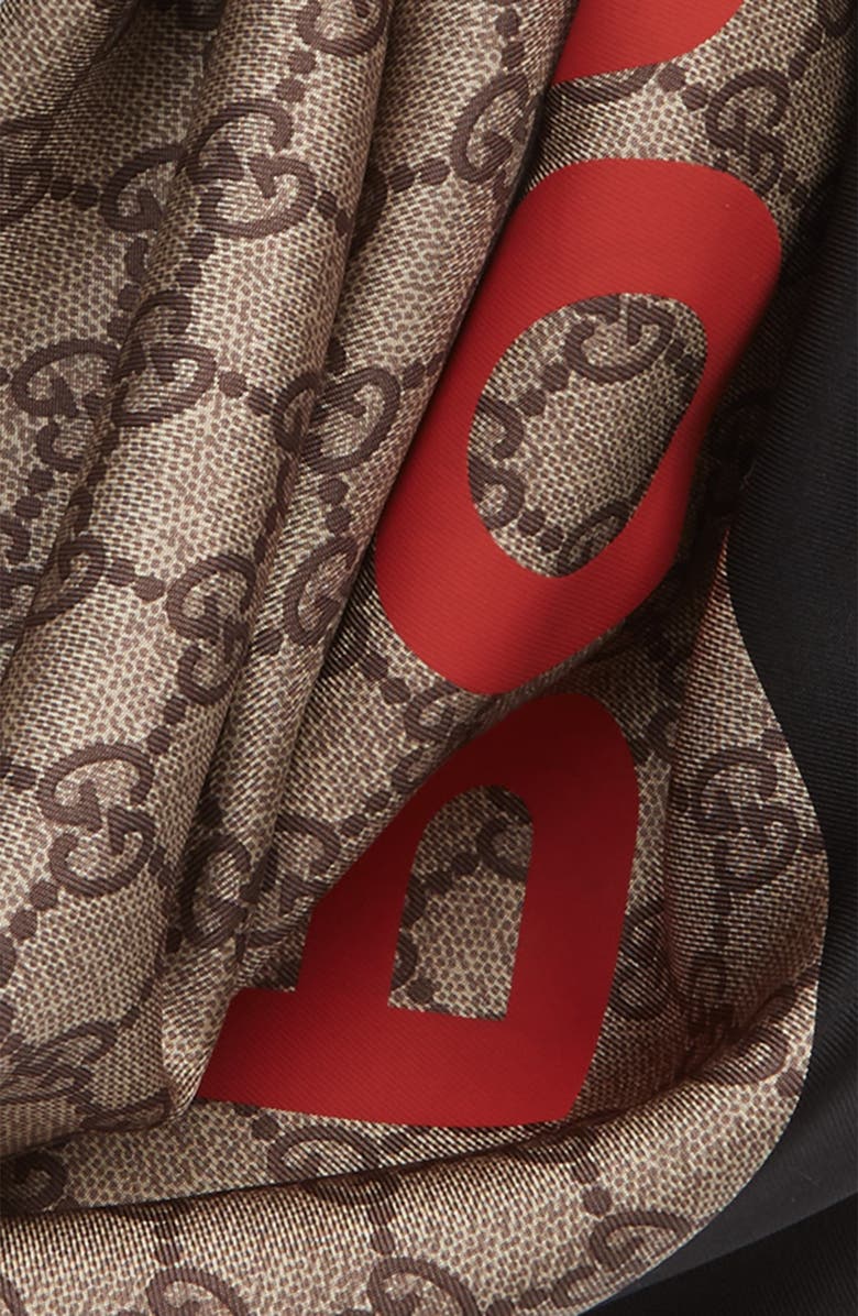 Gucci Boutique Square Silk Scarf, Alternate, color,