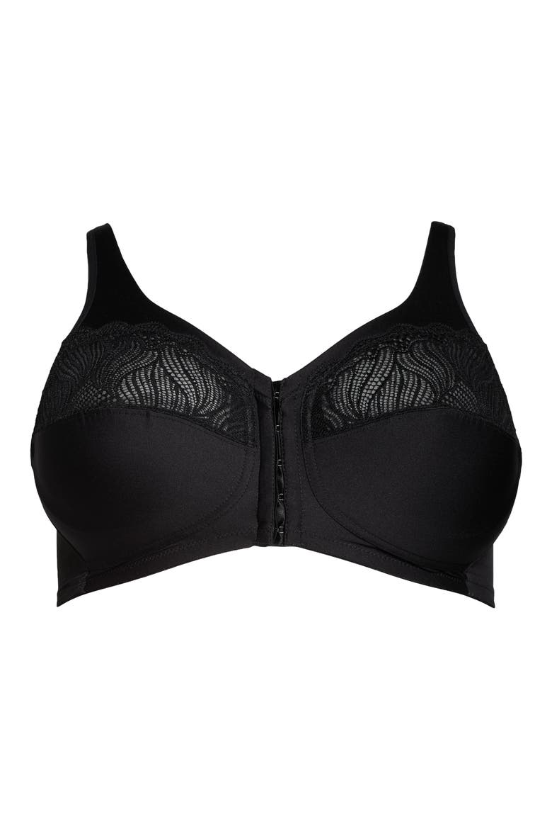 MagicLift® Front Close Full Figure Bra, Alternate, color, BLACK