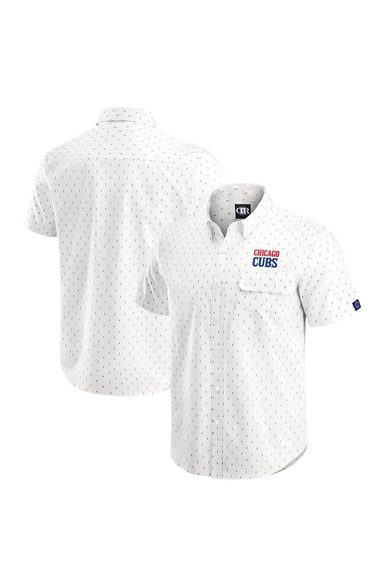 Darius Rucker Collection by Fanatics Men's Darius Rucker Collection by Fanatics  Cream Chicago Cubs Printed Button-Down Shirt, Alternate, color, Cream