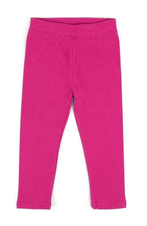 Girls Cotton Leggings, Solid Colors