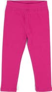 Leveret Girls Cotton Leggings, Solid Colors