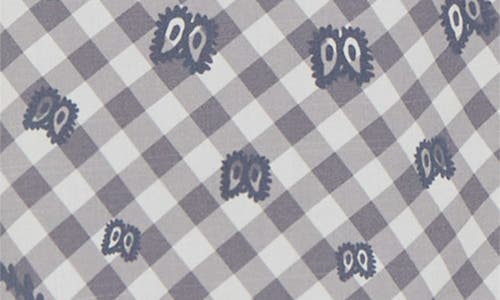 Rhude Split Gingham & Bandana Print Short Sleeve Button-up Shirt In Gray