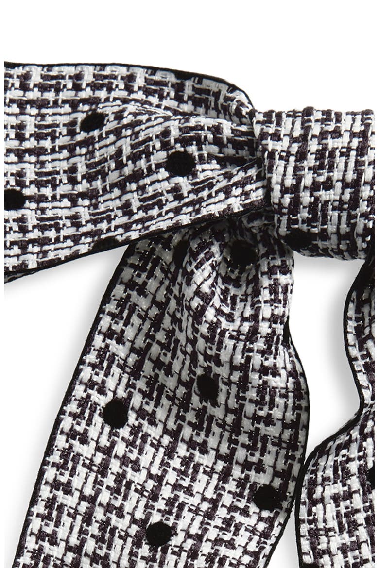 Dot Bow Barrette, Alternate, color, BLACK