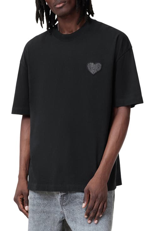 Lover Oversize Heart Appliqué Cotton T-Shirt
