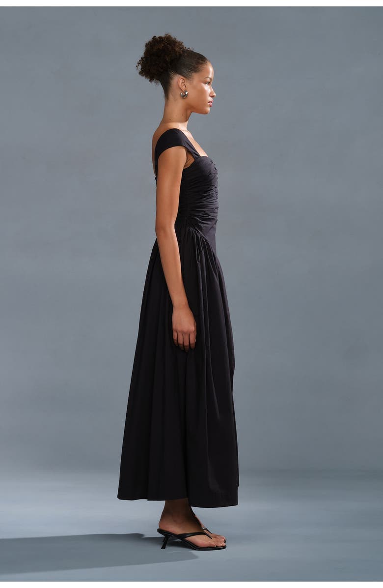 AMUR Galilea ruched dress, Alternate, color, Black