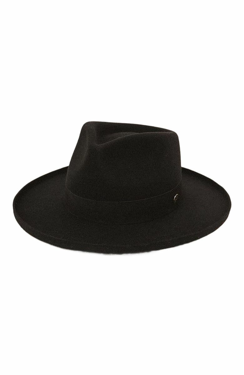 Two Roads Hat Co. Echo Park Fedora Hat, Main, color, Black