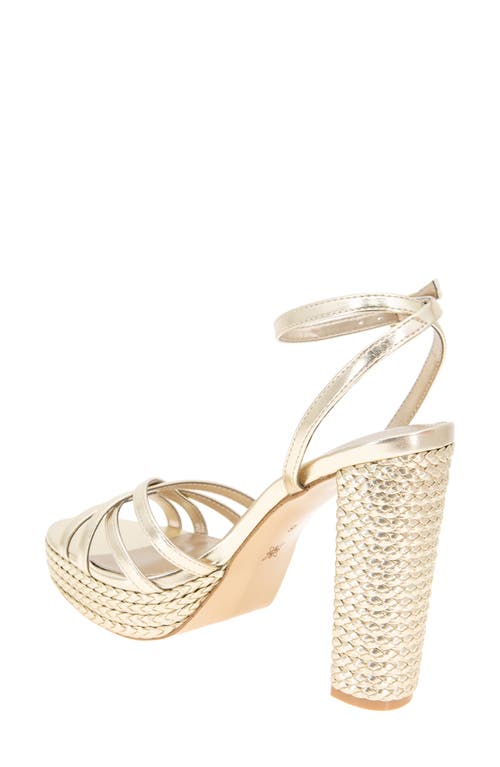 Bcbg Orisa Ankle Strap Platform Sandal In Platino