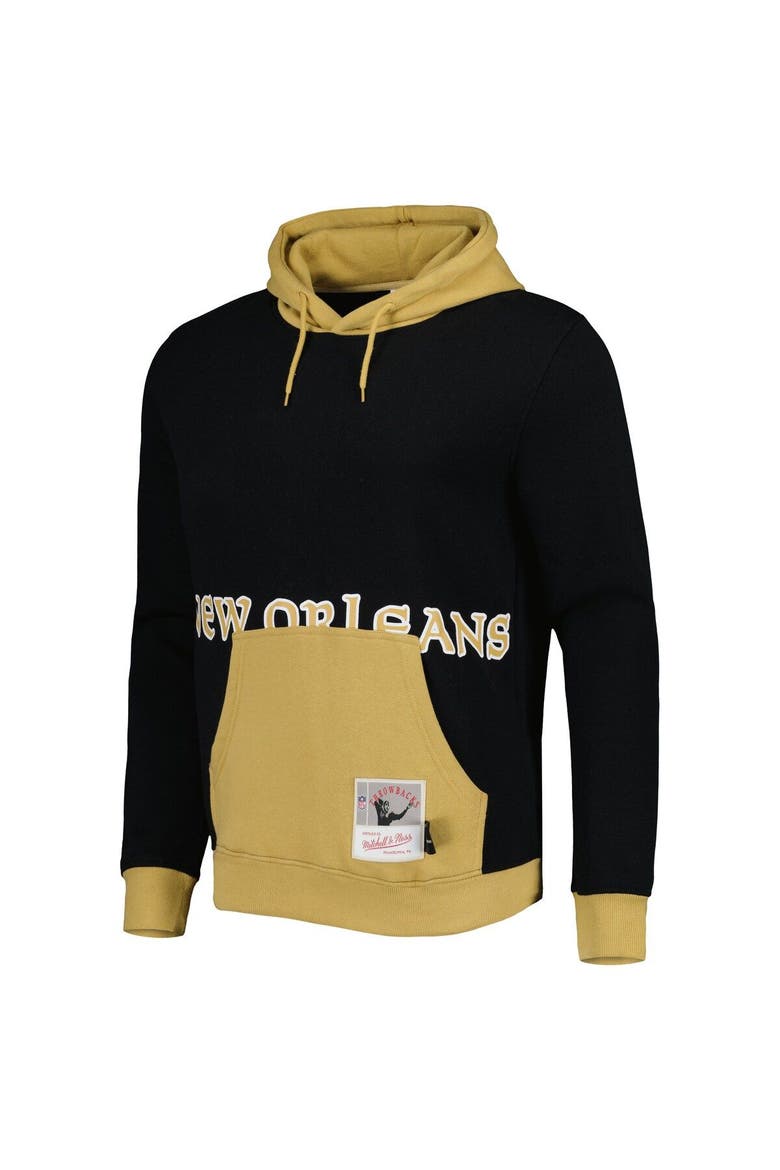 Men's Mitchell & Ness Black New Orleans Saints Big Face 5.0 Pullover Hoodie, Alternate, color, Black