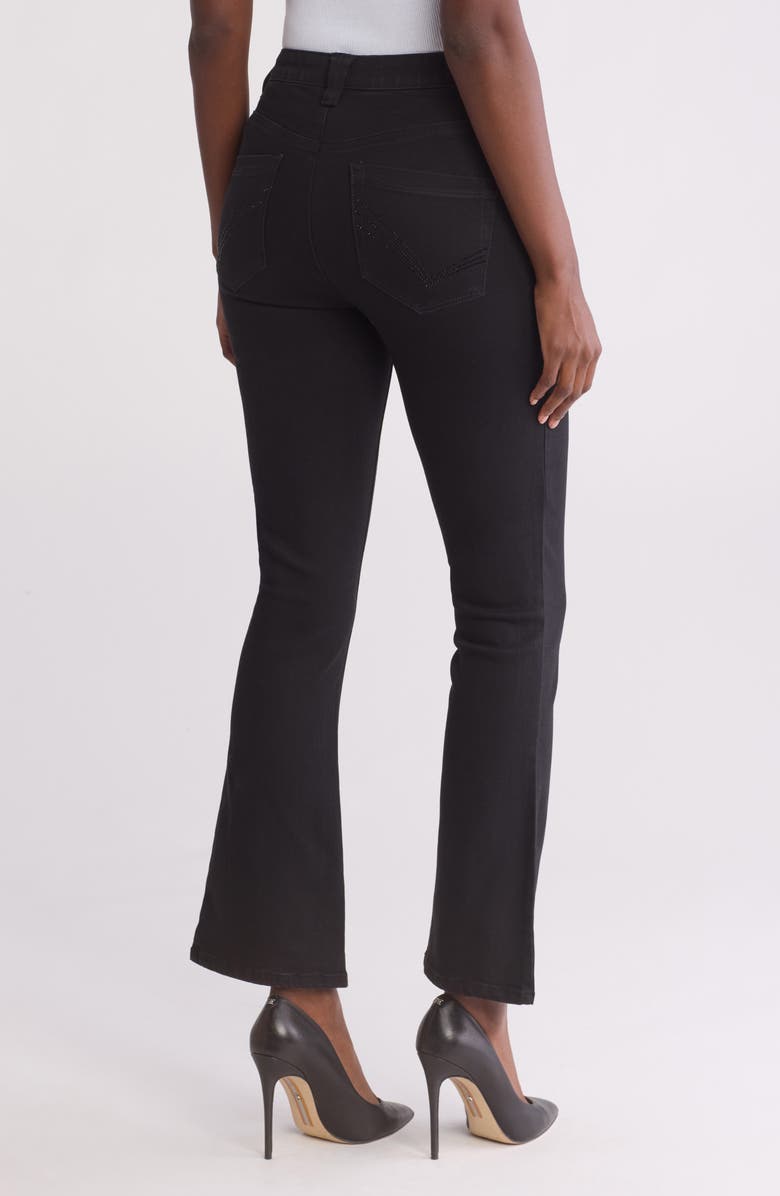 Democracy Rhinestone Pocket Itty Bitty Bootcut Jeans, Alternate, color, Black