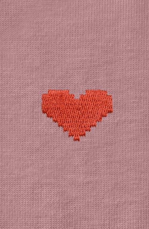 Dalix Womens Pixel Heart Jersey Relaxed Tee