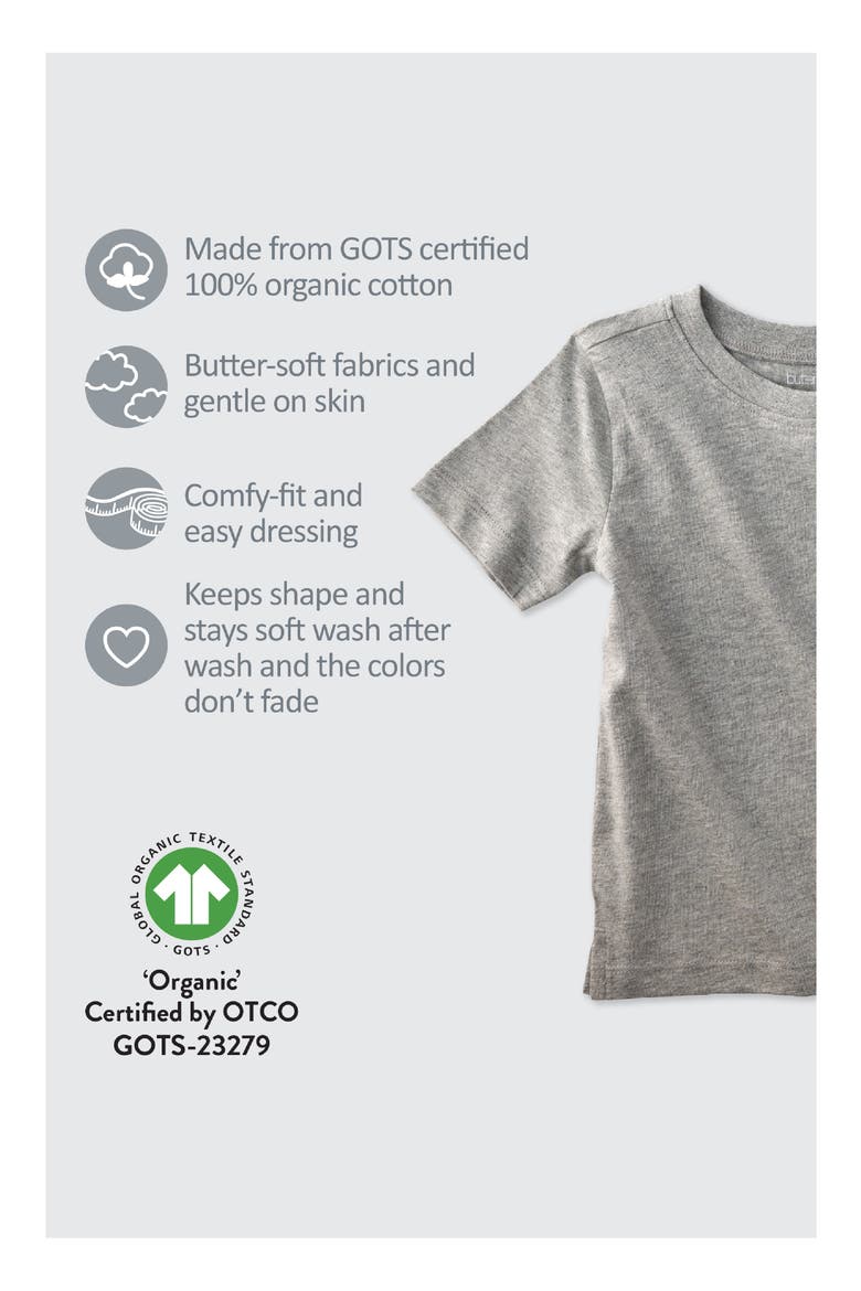 Taylor Assorted 5-Pack Organic Cotton T-Shirts, Alternate, color, STONE