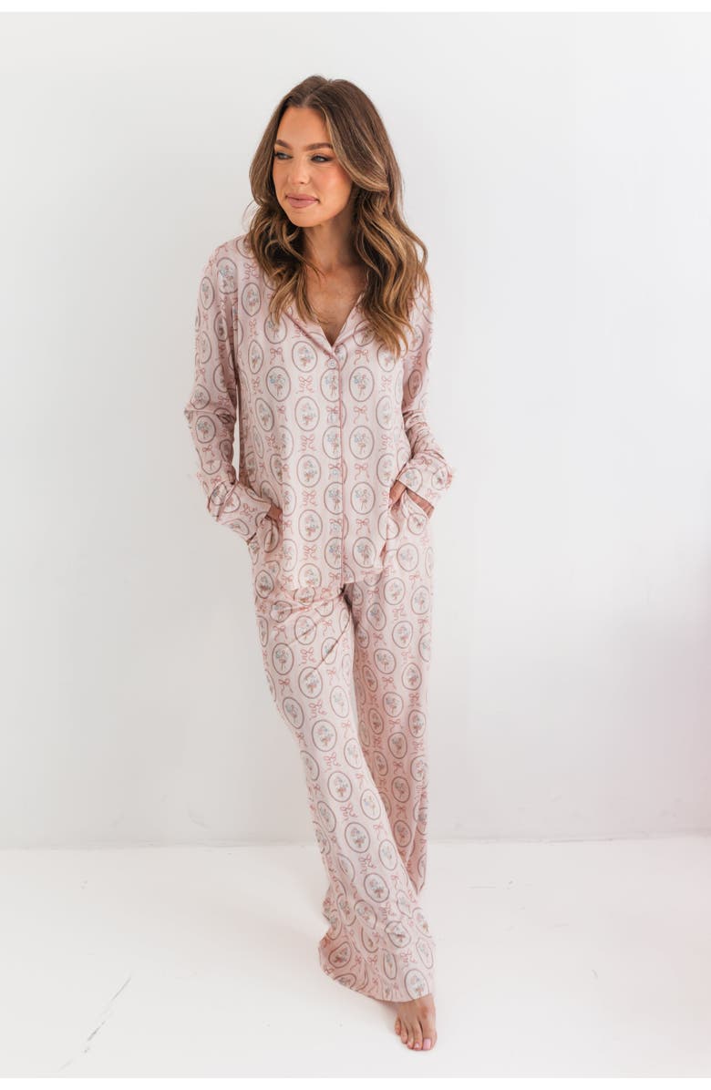 In My Jammers Blaire Long Sleeve Sleepwear Set, Main, color, Floral / Bow Print