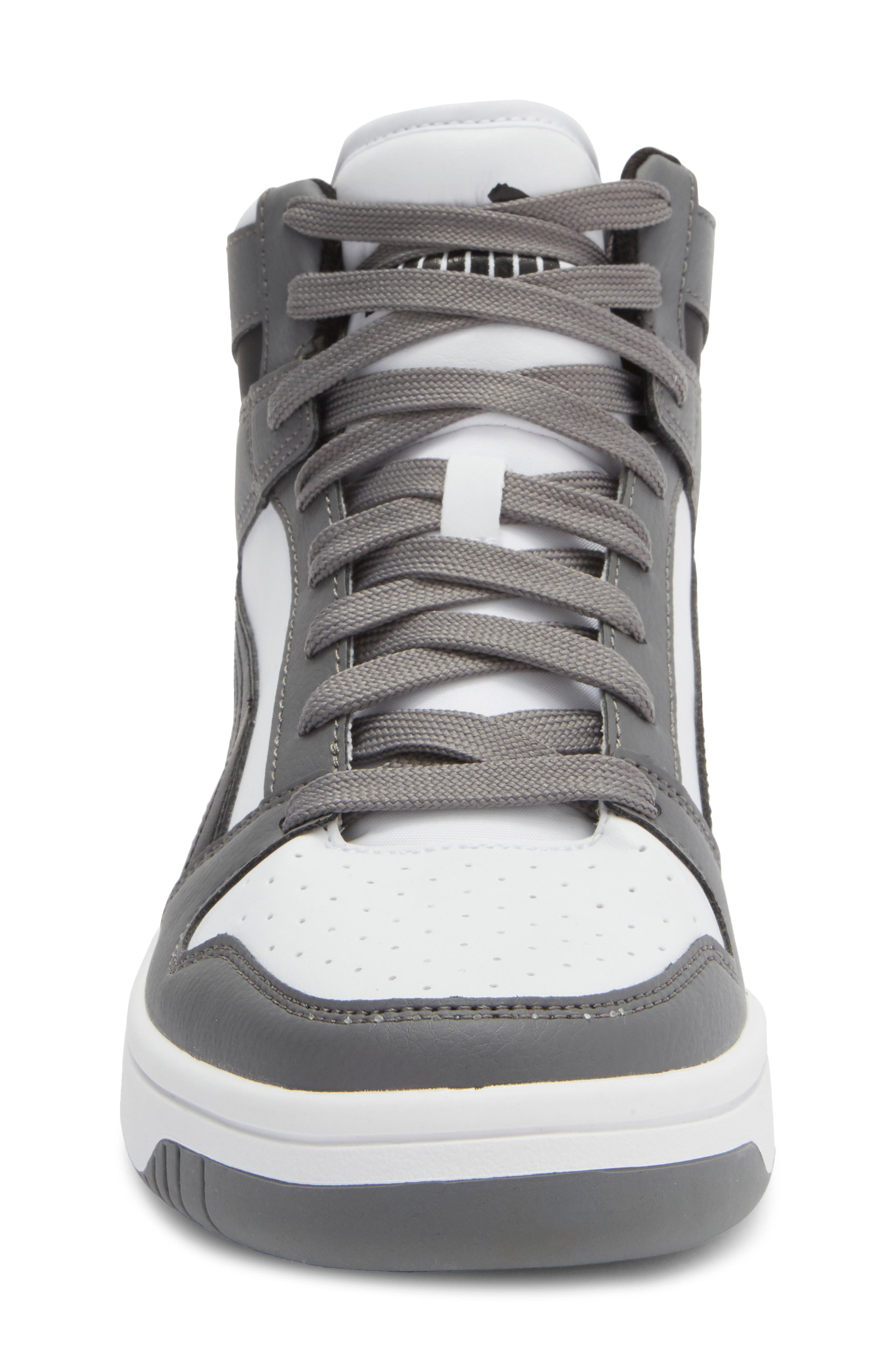 PUMA Rebound Layup High Top Sneaker, Alternate, color, Puma White/ Puma Black/ Gray