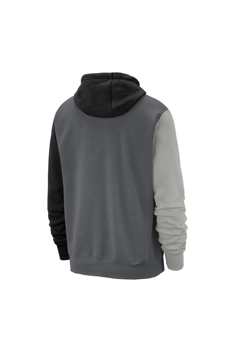 Men's Nike Gray LA28 Color-Block Club Fleece Pullover Hoodie, Alternate, color, Gray