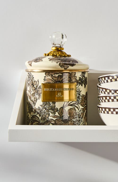 Mackenzie-childs Mackenzie Childs Small Sterling English Canister In Gray