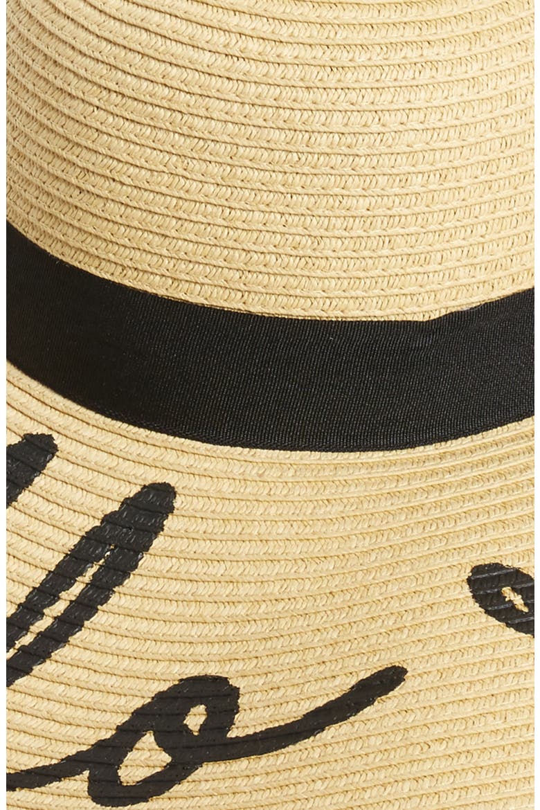 Hello Summer Floppy Straw Hat, Alternate, color, NATURAL SUMMER